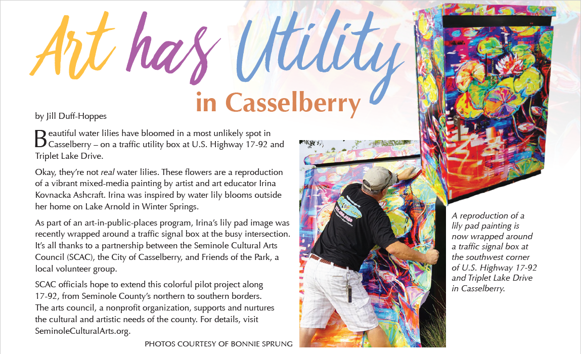 Article from Lake Mary Magazine - click on Picture to download magazine